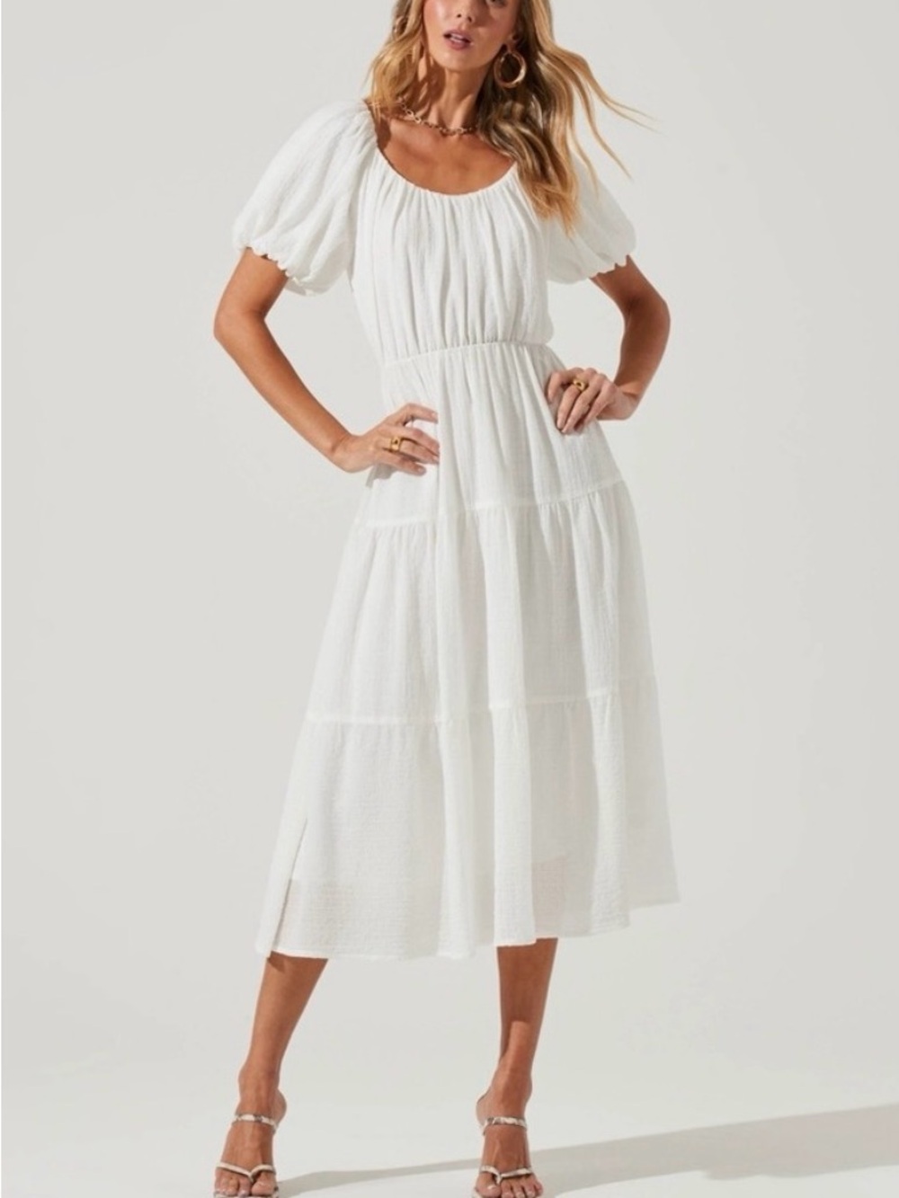 ASTR the Label Tiered Midi Dress - FLAW